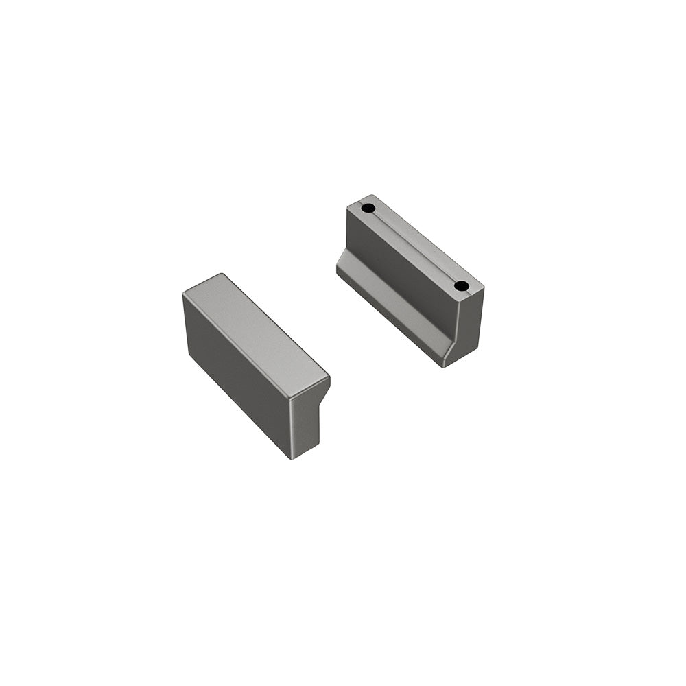 Wolf Gray Aluminum Cabinet Pulls, 1.26 Inch Hole Center